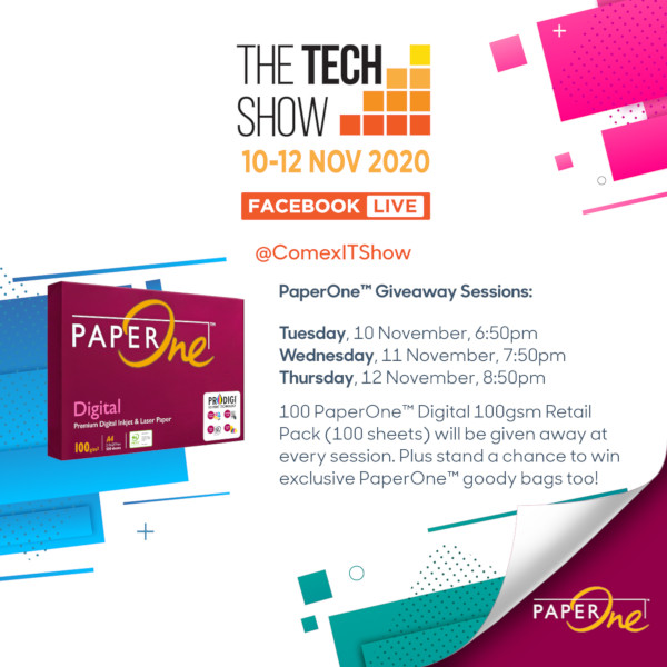 Paperone™ Giveaway At The Tech Show 2020 (singapore) 1 tech show